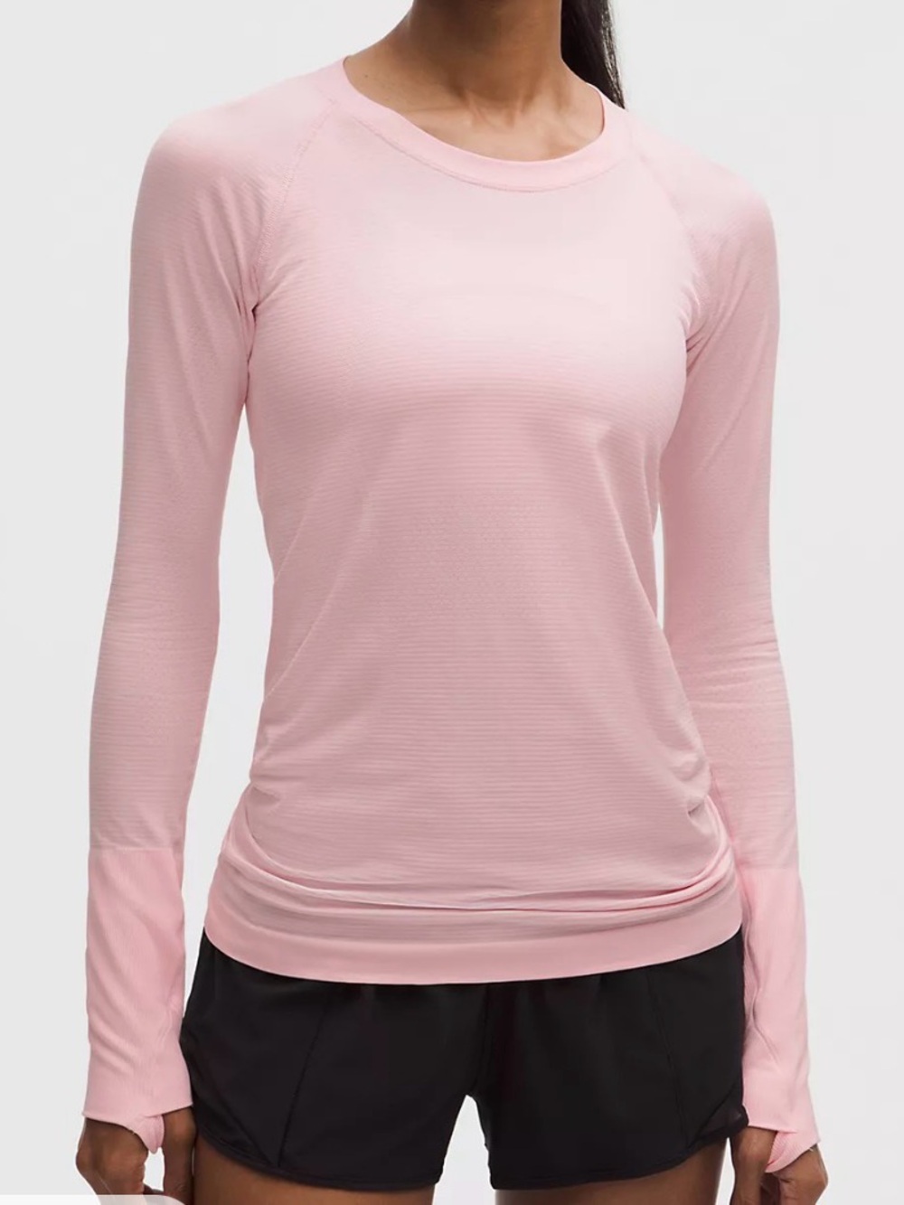 Swiftly Tech Long Sleeve Top in Light Pink